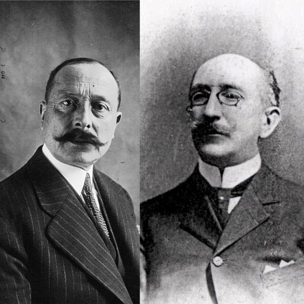 A gauche,Pierre Dignac  maire de La Teste, à droite, James Veyrier Montagnères maire d'Arcachon