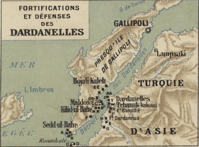 Le Détroit des Dardanelles, source Gallica