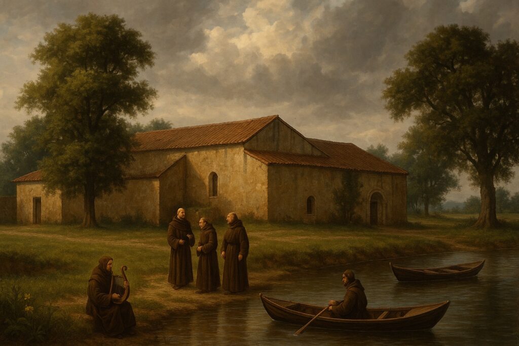Le prieuré de Comprian,Reconstitution artistique assistée par IA